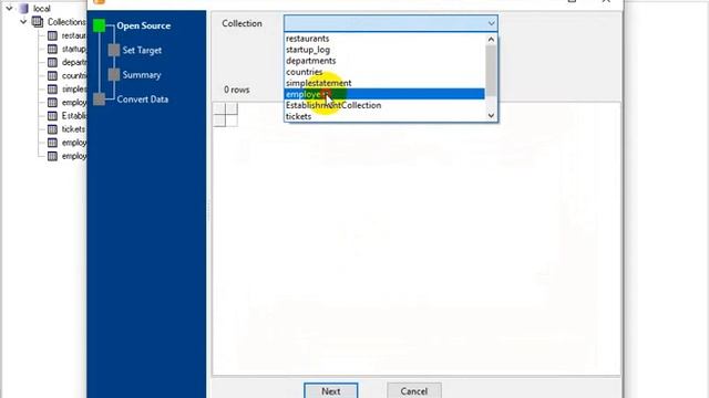Export MongoDB collection to TSV file