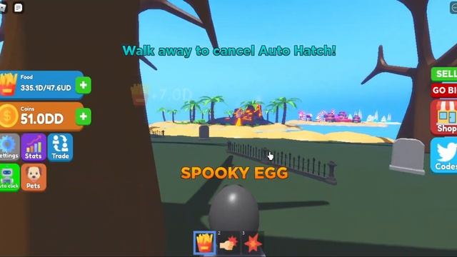 I unlocked the blossom and spooky map in eating simulator