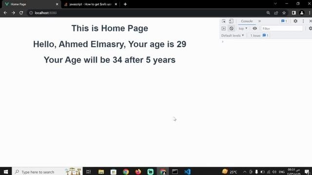 Learn Vuejs Composition API In Arabic 2023 - 5- Refs