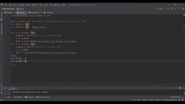 How to create a program that plots graphs with custom values using Python