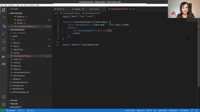 Online self-knowledge workshop development in React with Ivett Ördög - part 2