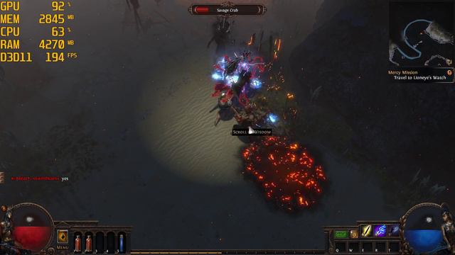 GTX 1060 6GB + i5 7500 - Path Of Exile @ DX11 [Max Settings/1080p]