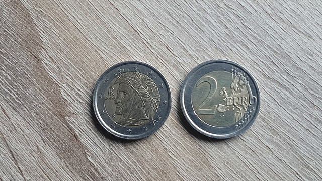 Обзор Монет 2 ЕВРО  Италии 2002 и 2014 года !