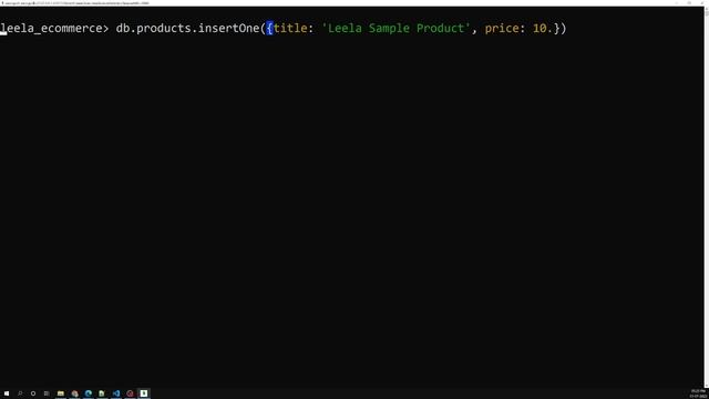 8. Create Database and insert the document in the collections by using insertOne command - MongoDB