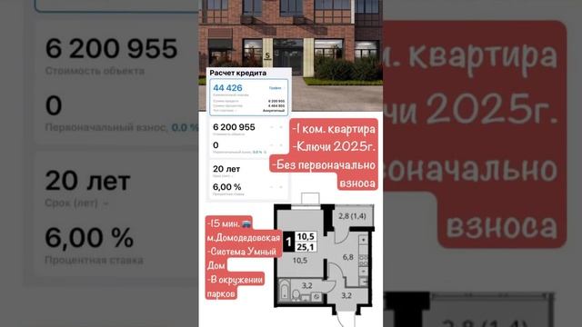 ИПОТЕКА БЕЗ ПЕРВОНАЧАЛЬНОГО ВЗНОСА  #новостройкимосква #ипотека #риелтор #новыйдом