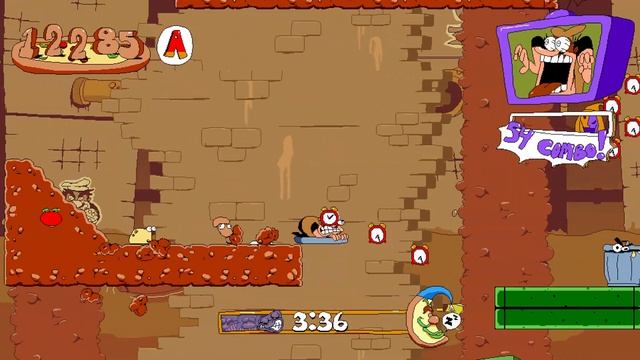 Pizza Tower - OH SHIT! Lap 3 P Rank