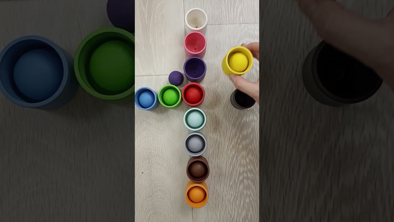 An Unusual Video With Wooden Rainbow Sorters #shortsvideo #satisfying #asmr #shortsviral #shorts