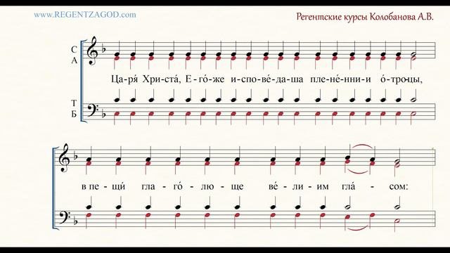 Глас 4, песнь 8, ирмос: 