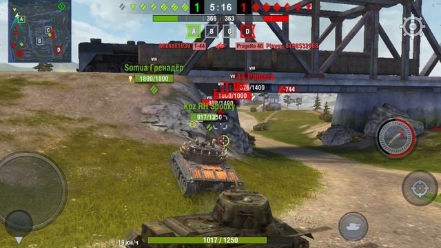 Игры онлайн / Мир танков бой на Т-43 корта промзона WoT Blitz.