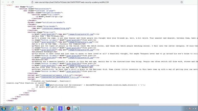 PortSwigger Labs - DOM XSS in jQuery selector sink using a hashchange event