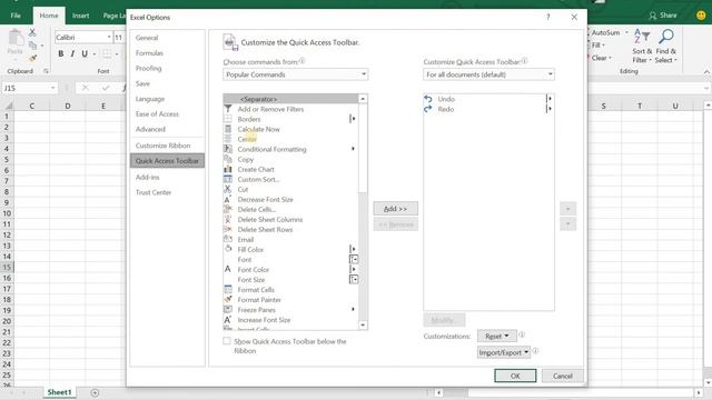 MISSING TOOLBAR IN EXCEL