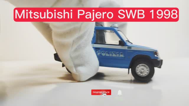 Масштабная модель автомобиля Mitsubishi Pajero SWB 1998 Polizia от DeA))из моей коллекции))