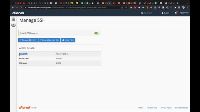 How to access a hosting account via SSH