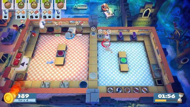 Overcooked 2, Night of the Hangry Horde, Kevin 1, 2 Players, 4 Stars