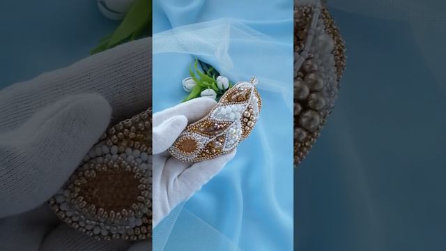 Handmade wedding hair accessory Свадебная заколка ручной работы 👣👣👣