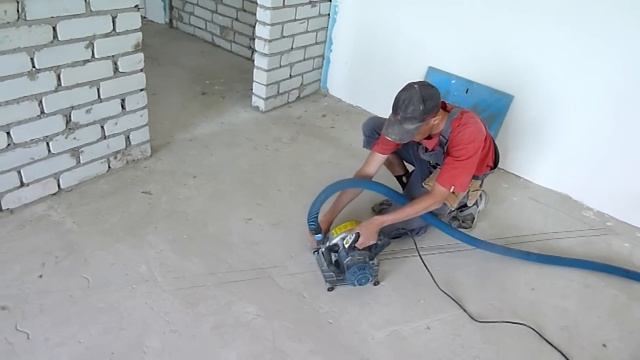 Штробление пола