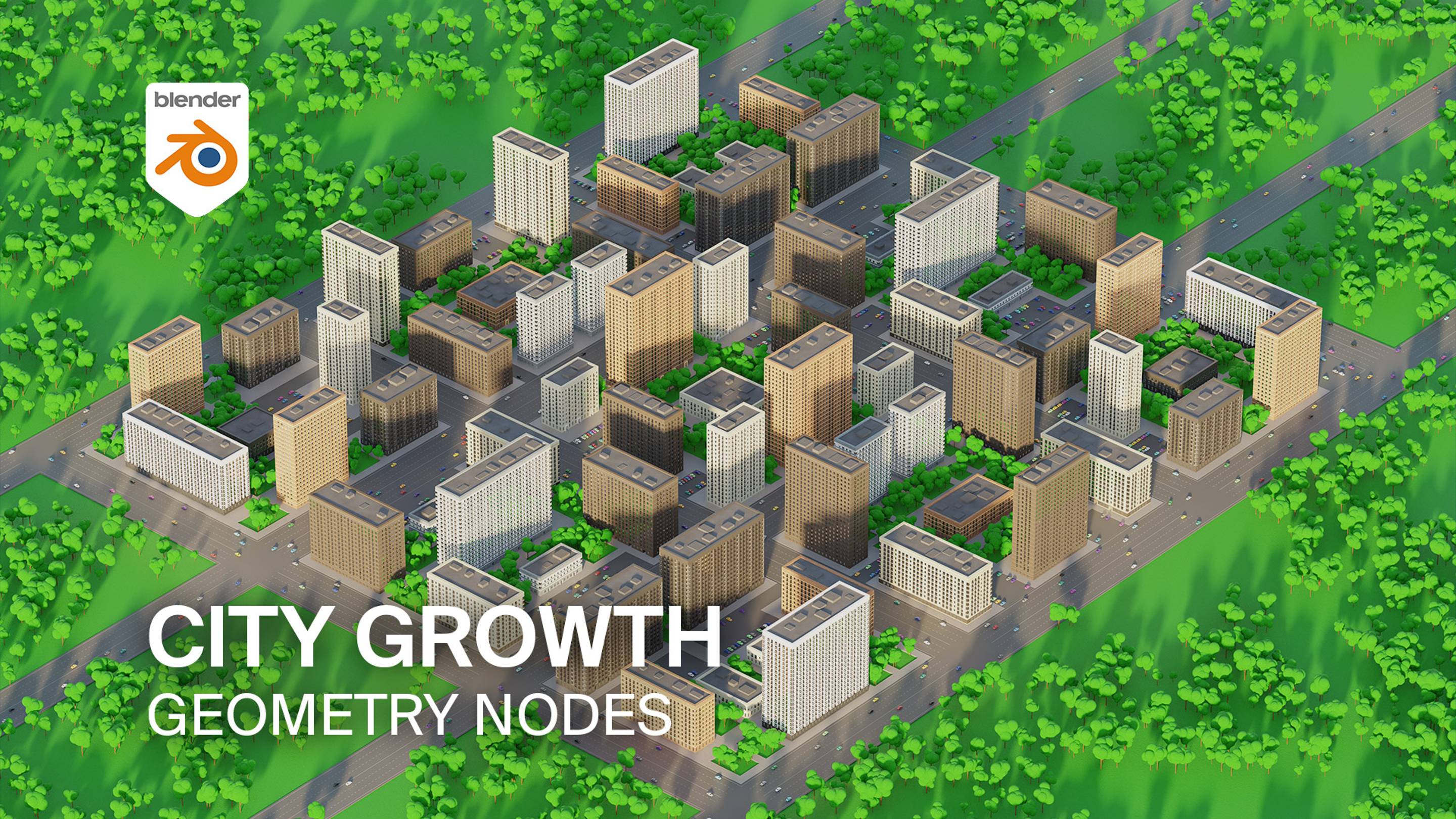 Motion graphics of city growth | Blender