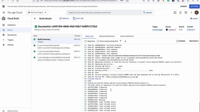 Building and Deploying a NodeJS application as Docker image to Cloud Run using Cloud Build