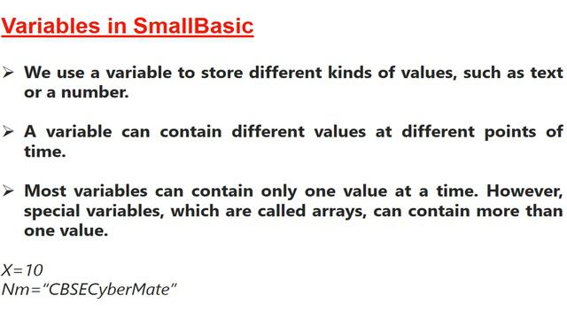 Small Basic Class 6 | Variables in Small Basic | Write and WriteLine in Small Basic | #2