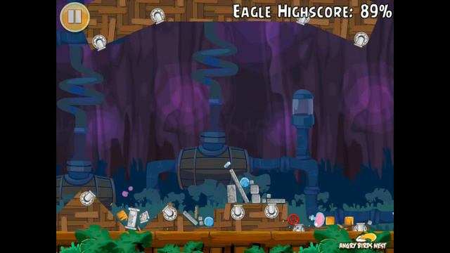 Angry Birds Short Fuse 26-10 100% Feather Mighty Eagle Walkthrough