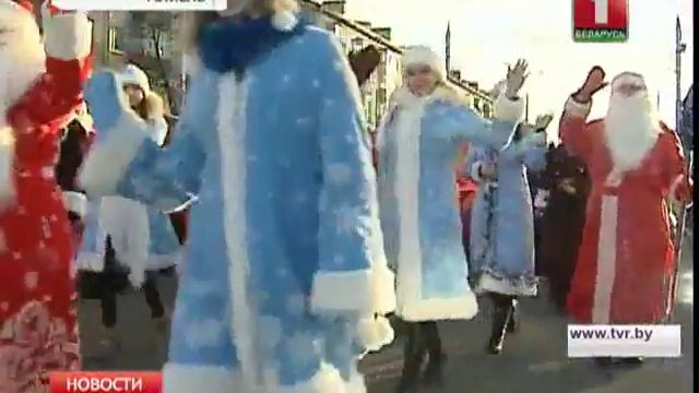 В Гомеле прошло шествие Дедов Морозов