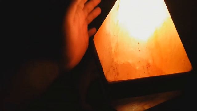 Natural Salt Pyramid Orange Night Lamp