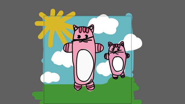 Рисуем смешных котиков детям часть 70