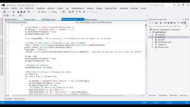 09 Crear archivo Excel desde C# - Tutorial 1 de 2