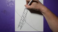 How to Draw Folded Paper - 3D Ladder Trick Art