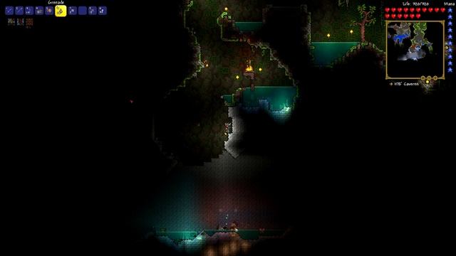 Terraria [04] начало стройки и мраморный биом