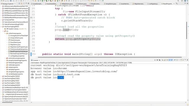 Corejava Properties file reading Enum Oct 1 2023