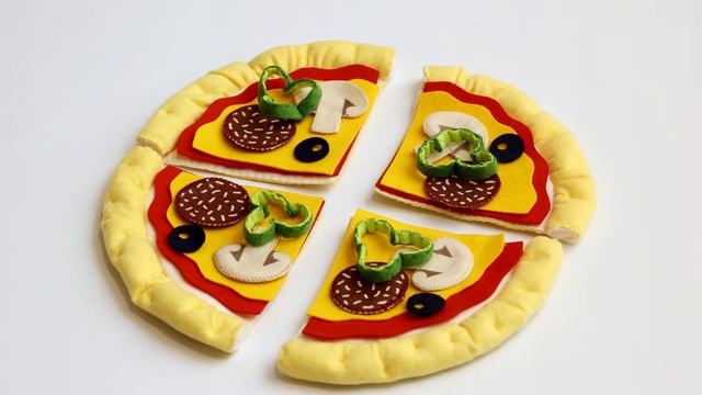 FoodBoxToys Игровой набор продуктов из фетра "Пицца"
