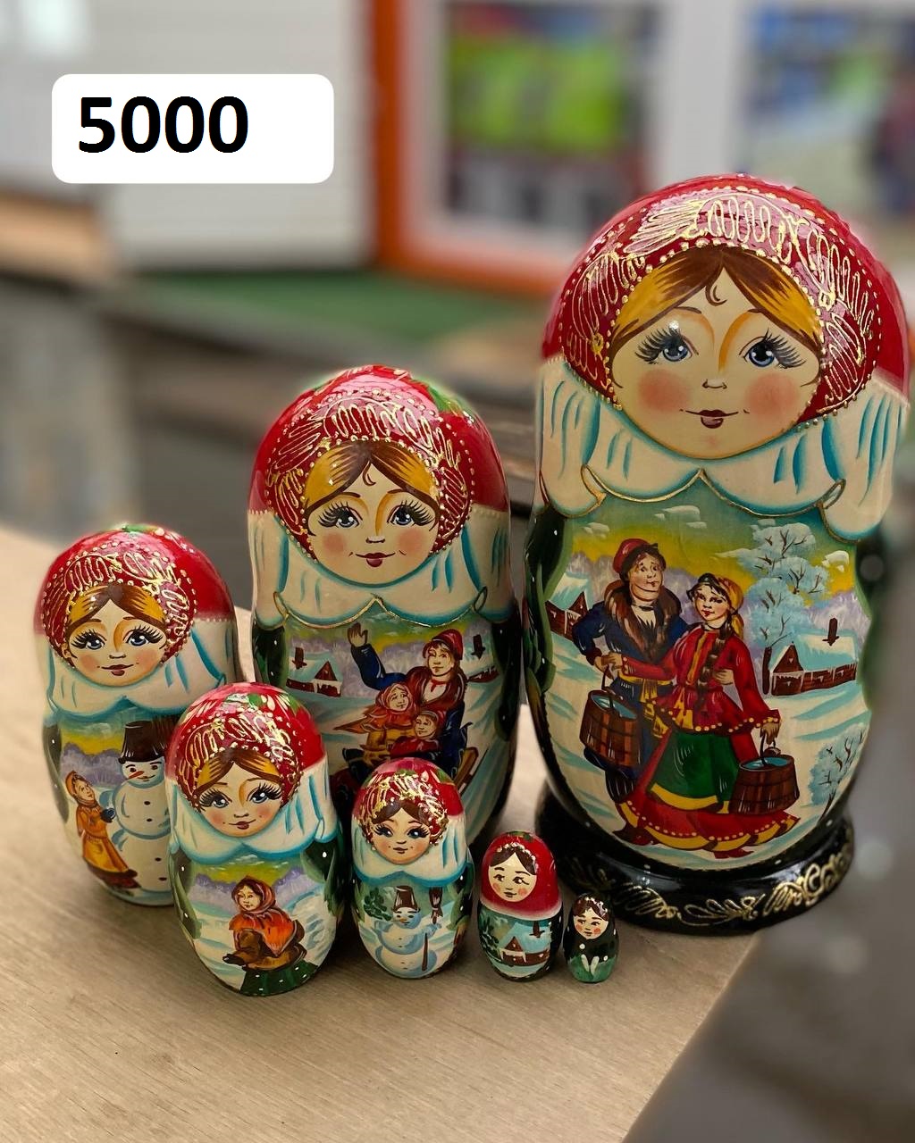 Новинка ❤️ ну очень красивая высокохудожественная зимняя матрёшка ?