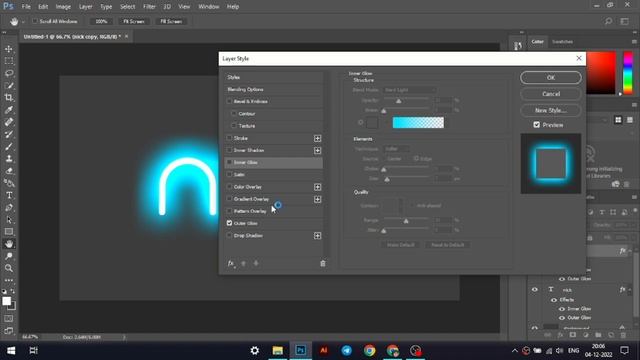 Photoshop Neon Text Effect | Neon Effect Photoshop | Light Text Effect  | 5 min tutorial #psdnick
