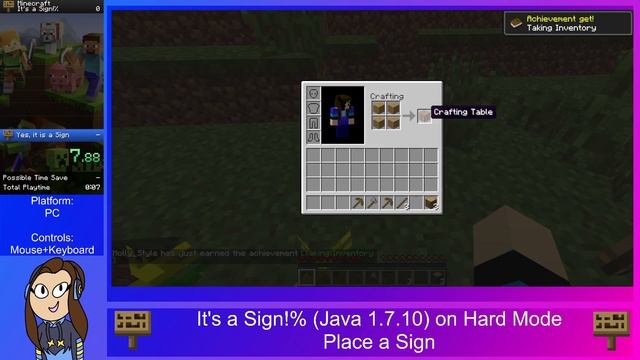 00:17.71 - It's a Sign!% (Java 1.7.10) on Hard Mode