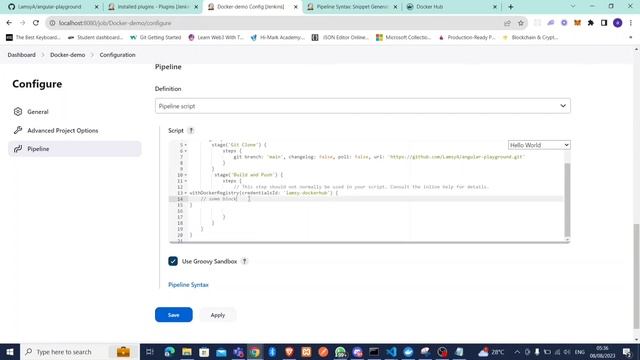 how to use Jenkins to push Docker image to Docker hub.