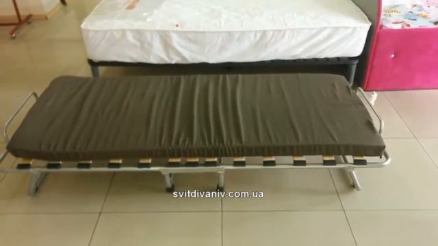 Раскладушка с матрасом на буковых ламелях