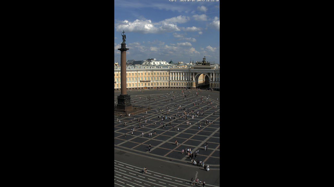 Шторм надвигается на Санкт-Петербург. Дворцовая площадь онлайн #shorts #verticallivefeed