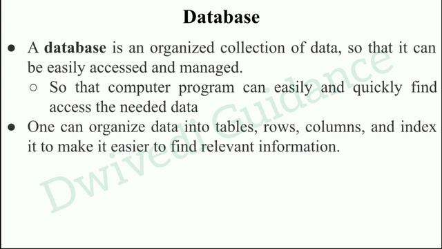 Database, Database meaning, Data base, Elements of Database, Information Management, lucknow bba