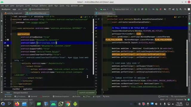 [Java] Aplikasi Android WebView (menampilkan halaman web)+source code