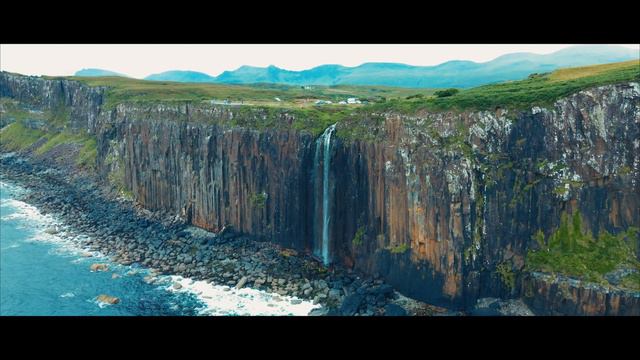 Waterfall at Kilt Rock. Isle of Skye. SCOTLAND.