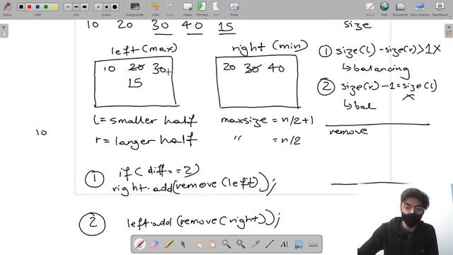 Median Priority Queue | HashMap and Heap | In English | Java | Video_9