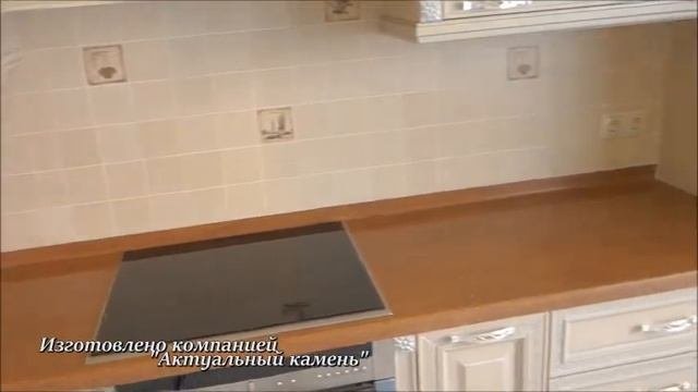 Столешница из искусственного камня DuPont Corian CinnaBar и Сосоа Brown