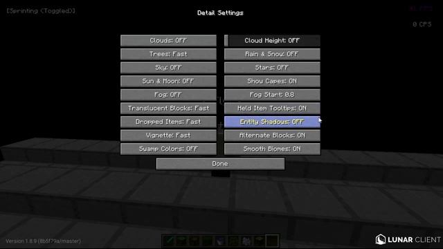 BEST 1.8.9 Settings for FPS Boost! (2022 updated)