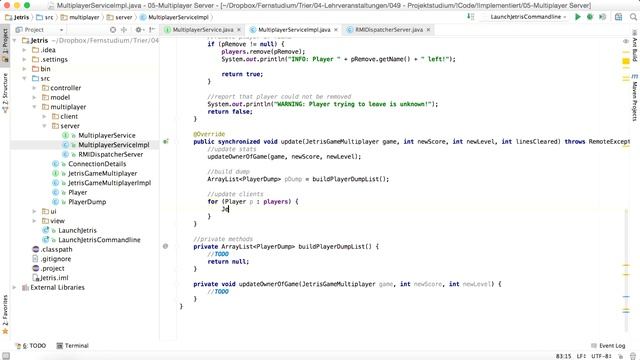 FUN mit FOPT #17 - Ein Tetris-Clon in Java - Der Multiplayermodus (3/7) - Server 1