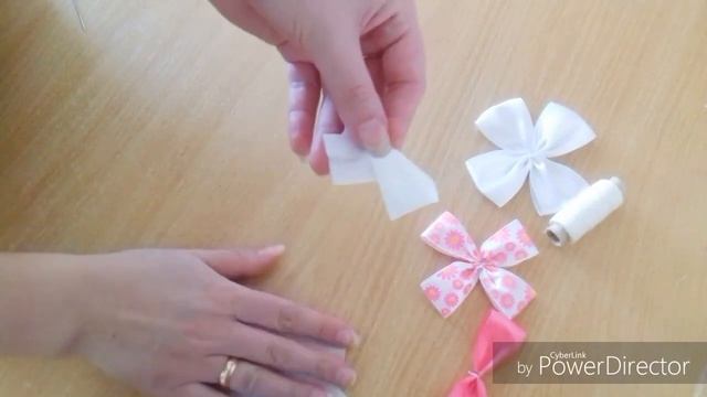 Бантики из лент / Резинки для волос / DIY бантики