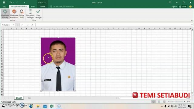 TUTORIAL MERUBAH BACKGROUND FOTO DENGAN APLIKASI MS  EXCEL