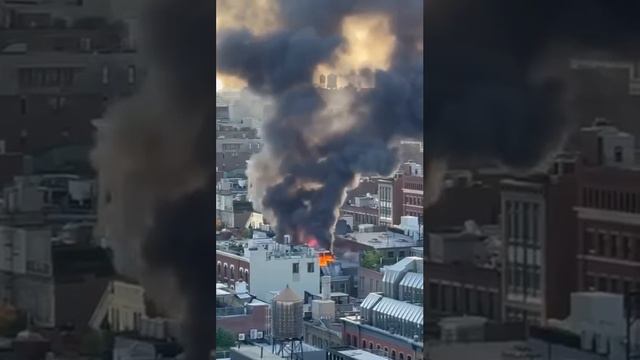 Пожар на Манхэттене охватил дорогое здание в Сохо, выбросив огромные клубы дыма в атмосферу Нью-Йорк