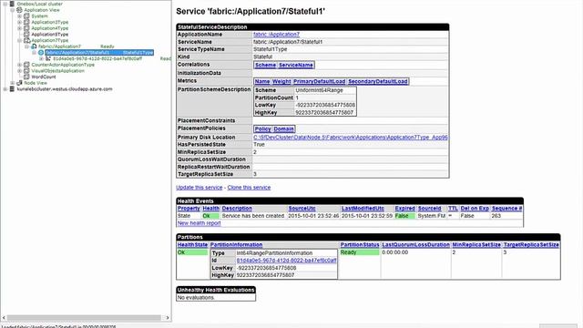 Health Monitoring In Service Fabric