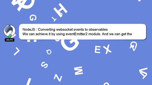 NodeJS : Converting websocket events to observables